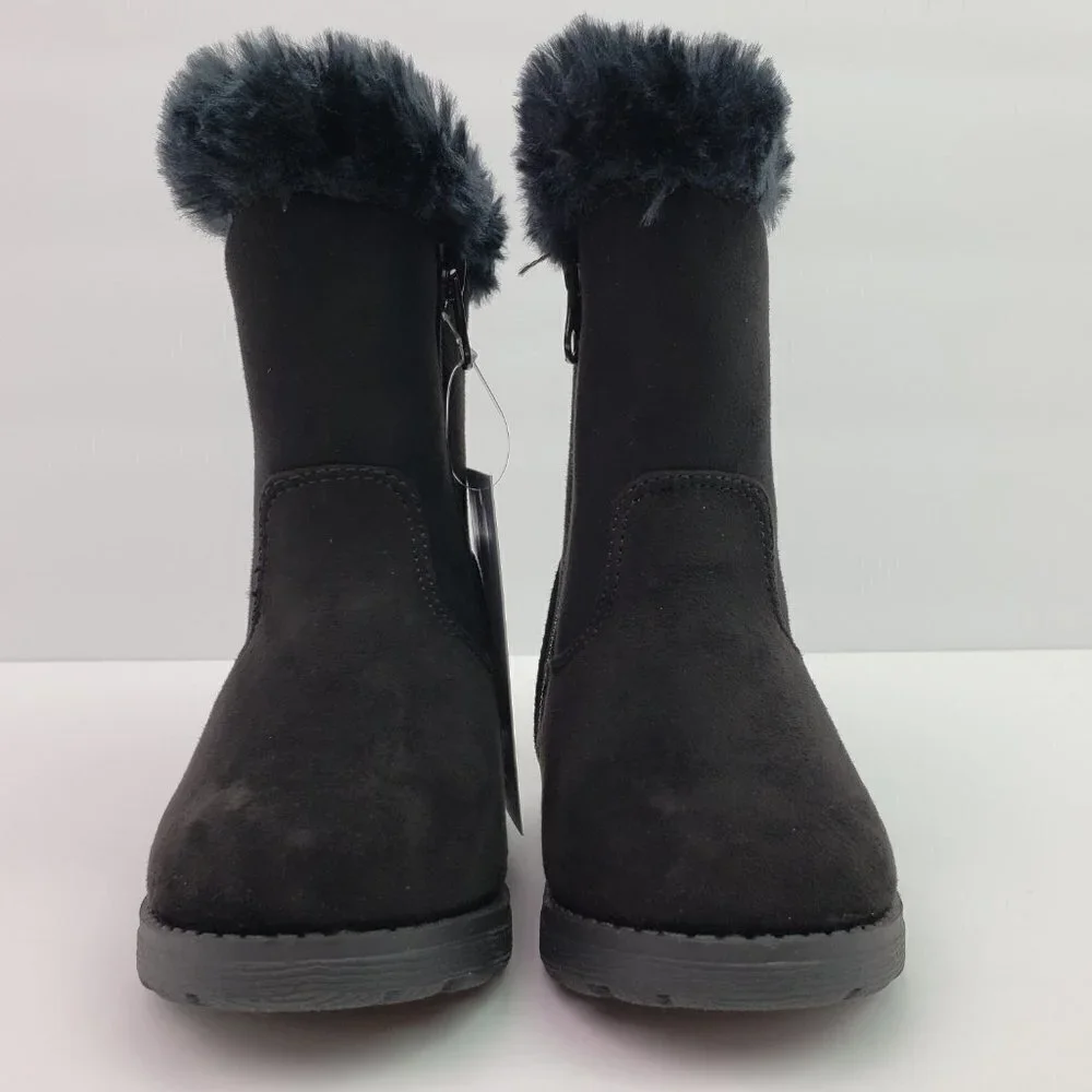 NEW Cat & Jack Leah Toddler Girls Size 5 Black Winter Snow Boots